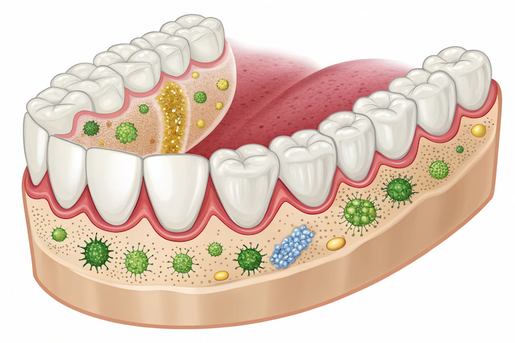 a missing tooth creates a trap for food particles and bacteria